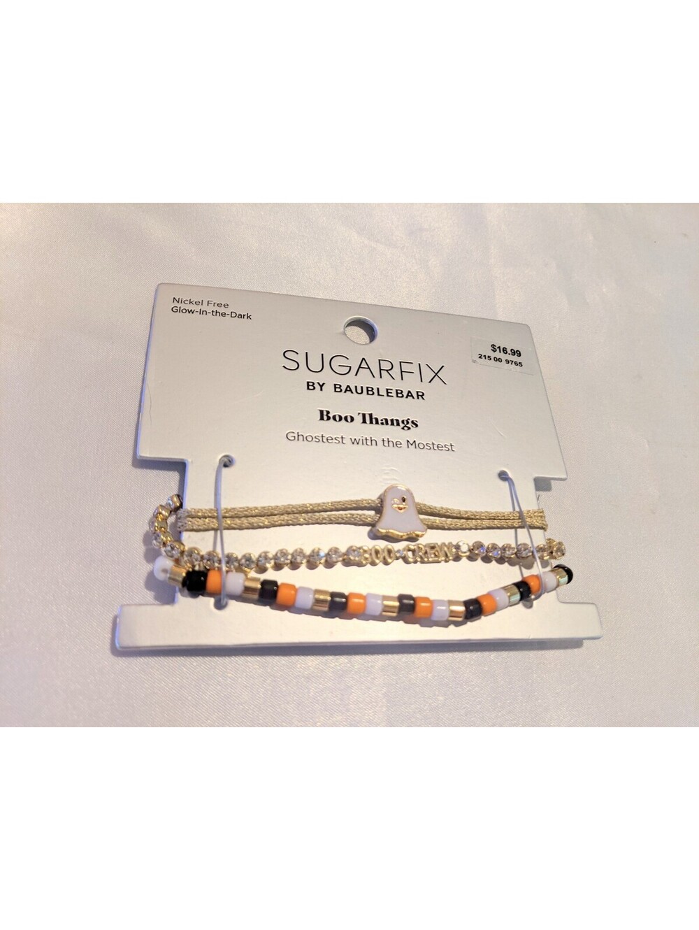 Sugarfix BaubleBar Boo Thangs Ghostest With Mostest Glow in Dark Bracelets NWT